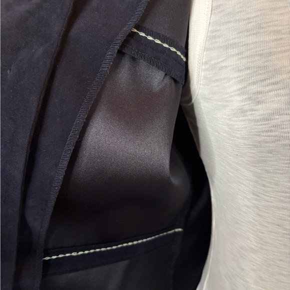 Leslie Fay Blue Blazer with Military-Inspired Design - Picture 5 of 7